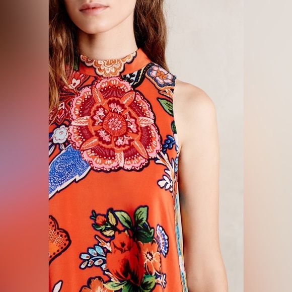 Anthropologie Maeve Larkhill silk midi dress - Picture 4 of 15